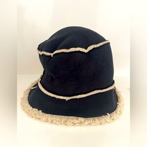 European warm Vintage suede City Hat